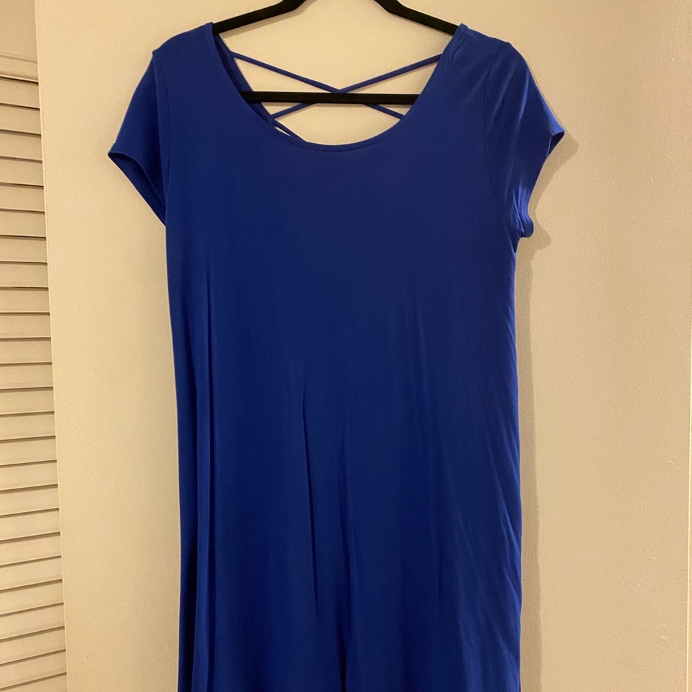 Royal Blue Tee Shirt Dress